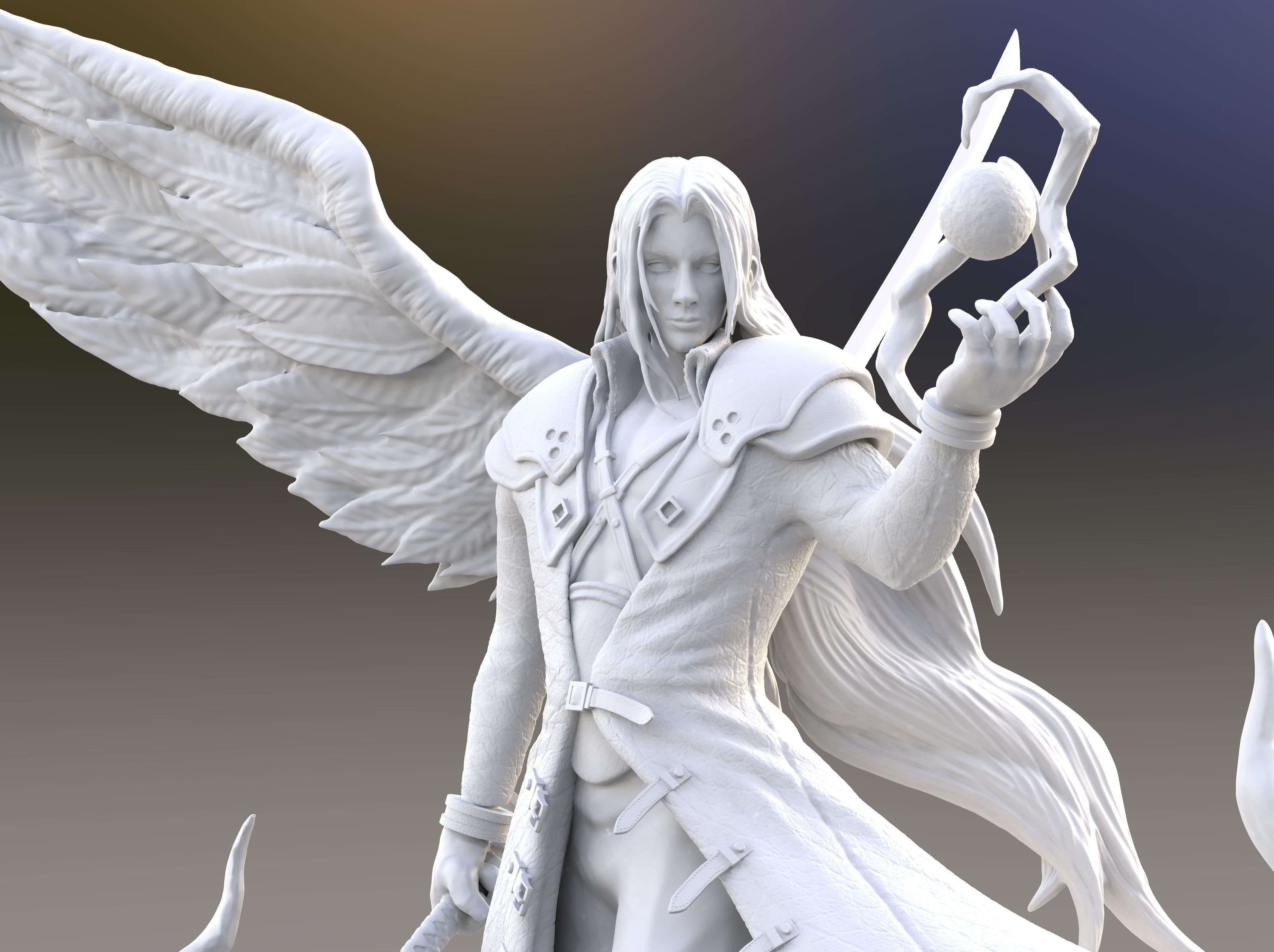 Sephiroth 3D Print Sculpture 3D model 3D printable | CGTrader