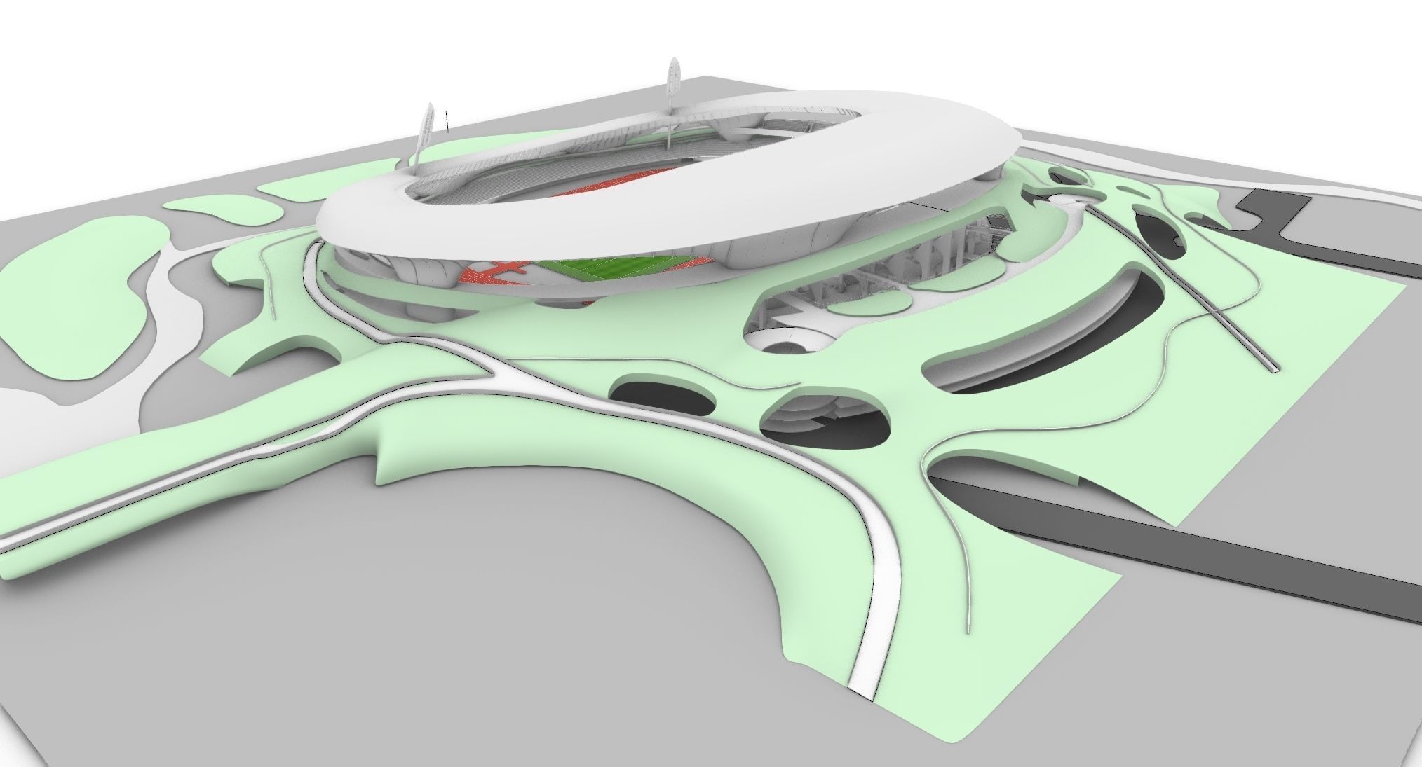 Quzhuo stadium 3d model cgtrader