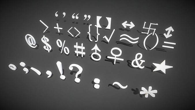 3D model Symbols VR / AR / low-poly | CGTrader