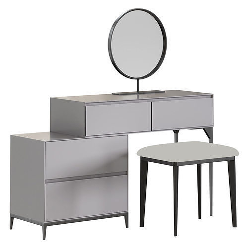 Grey Makeup Vanity Set by Homary 3D model CGTrader