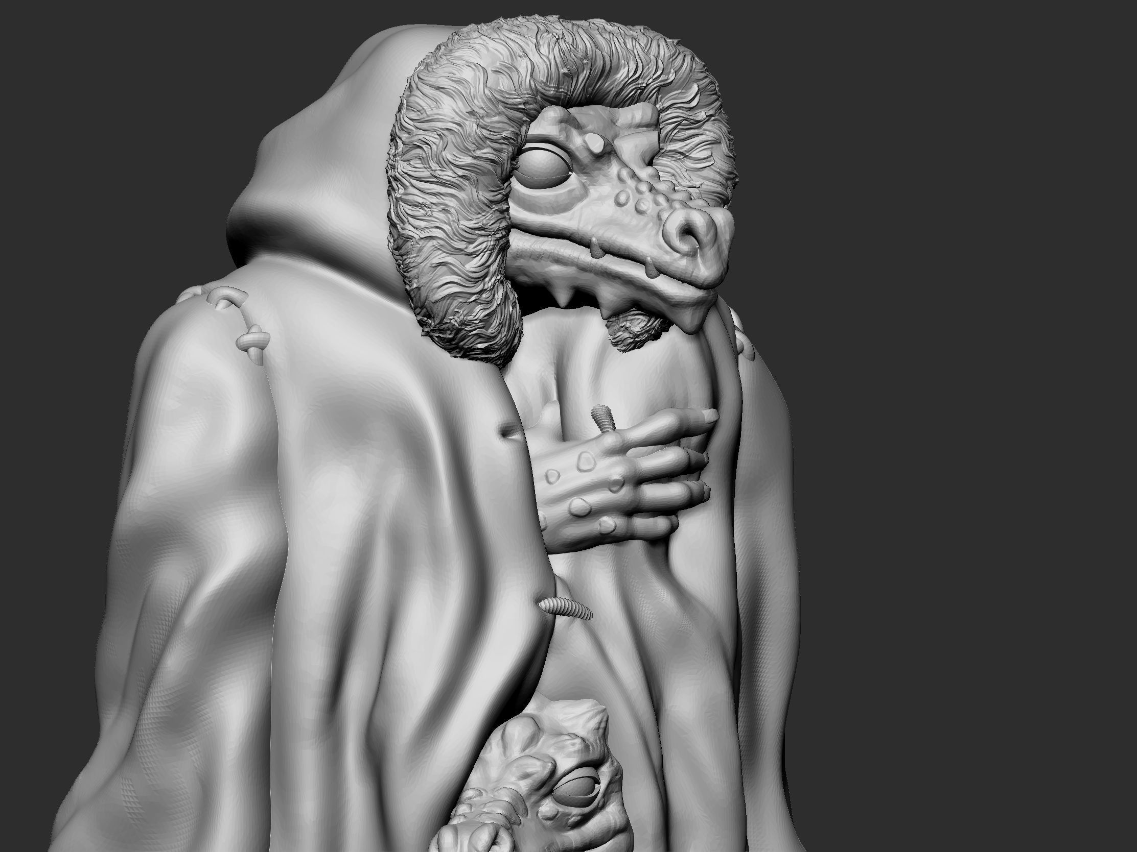 Three Kobolds in a trench coat 3D model 3D printable | CGTrader