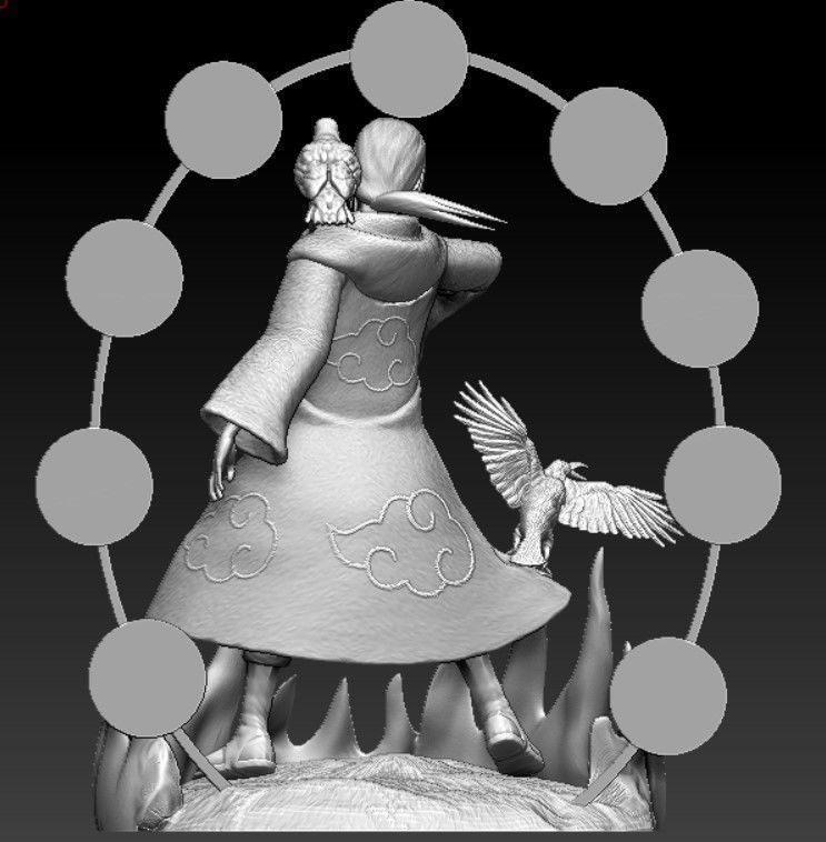 3D Printed Itachi Uchiha Anime Statue 3D model 3D printable CGTrader