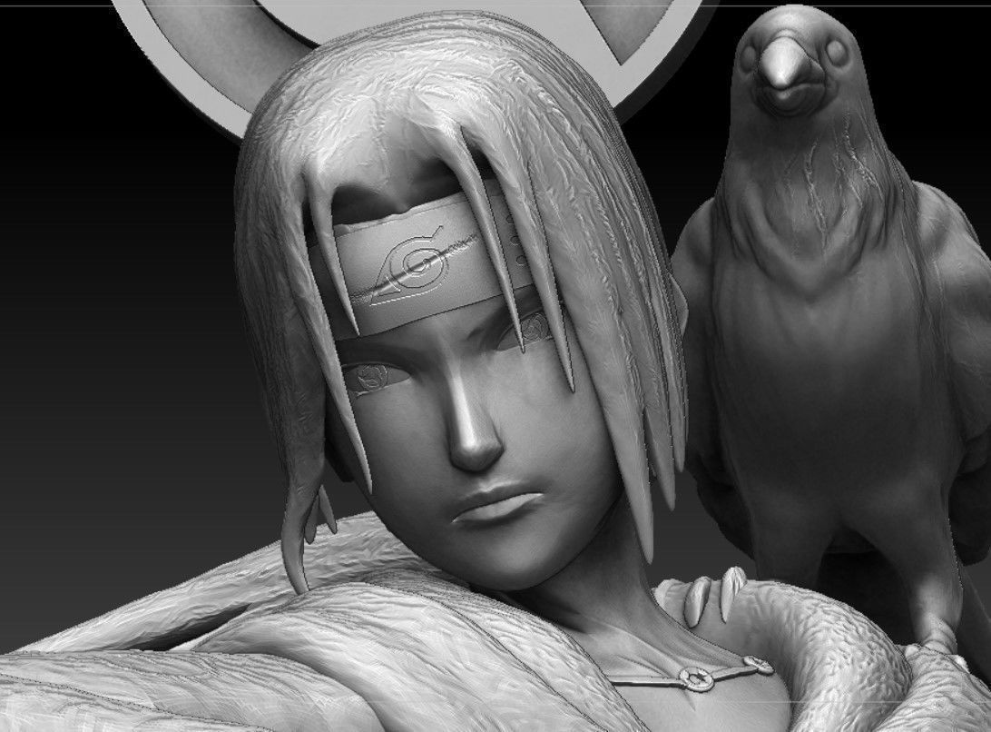 3D Printed Itachi Uchiha Anime Statue 3D model 3D printable CGTrader