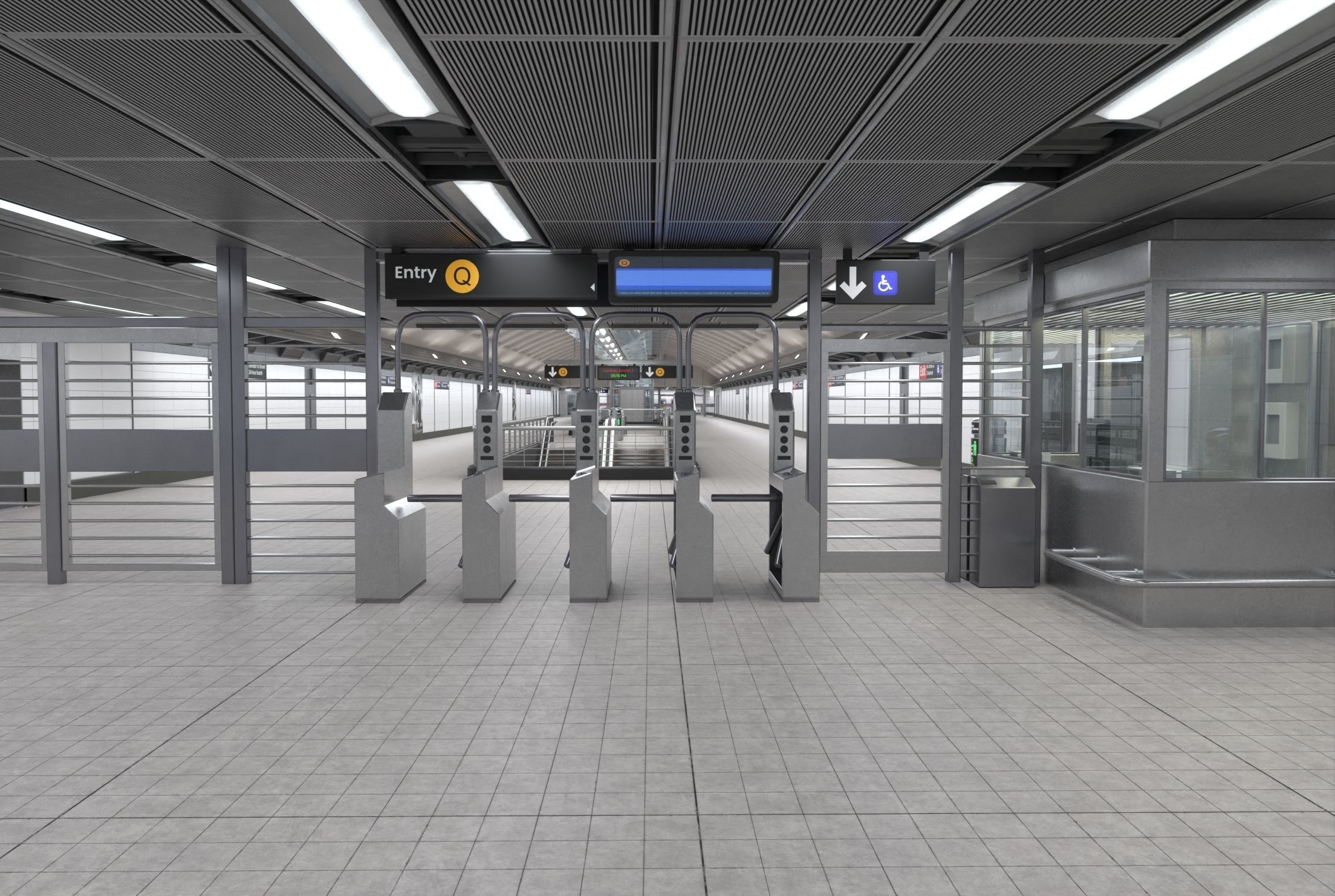 3D model Subway station with car VR / AR / low-poly | CGTrader