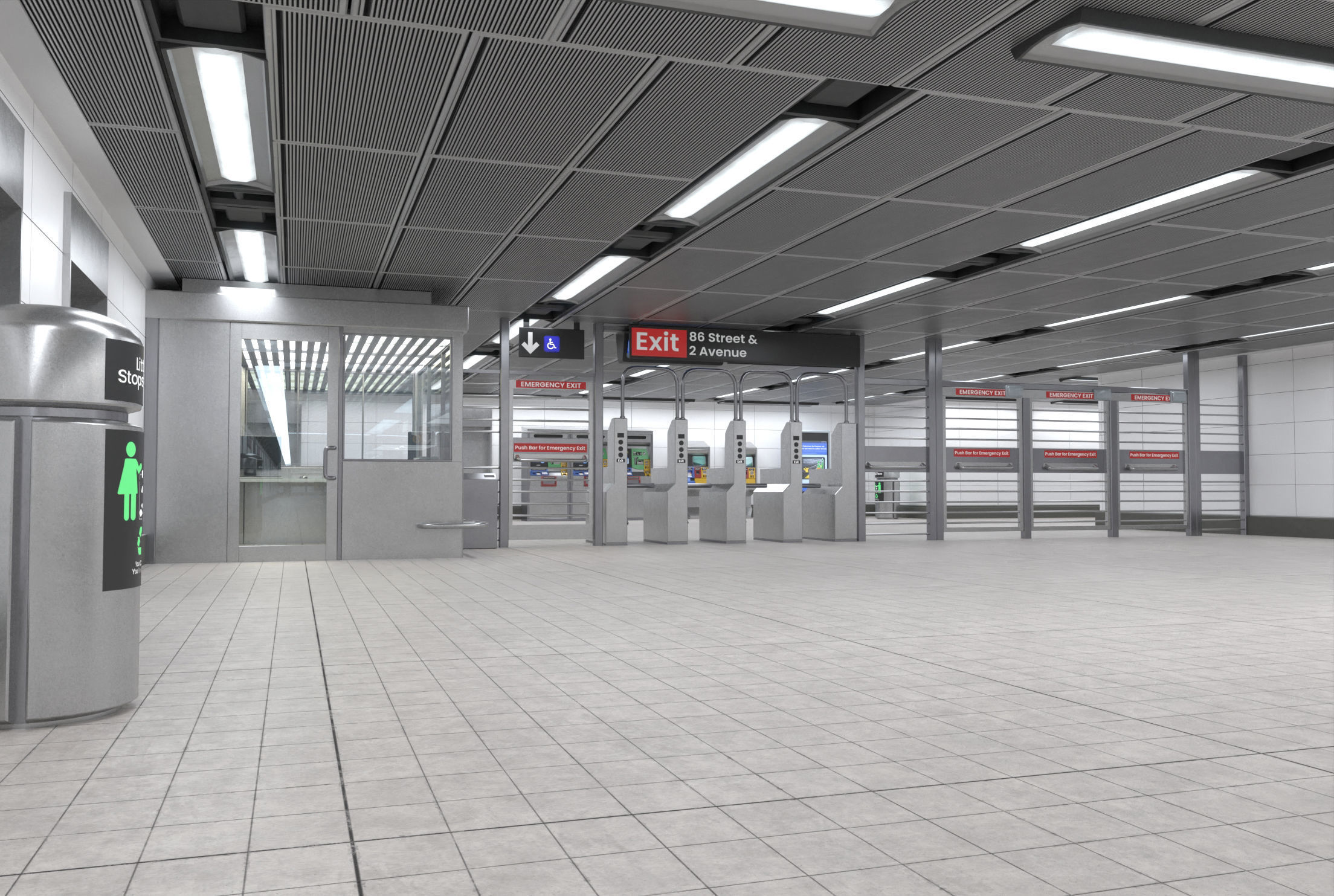 3D model Subway station with car VR / AR / low-poly | CGTrader