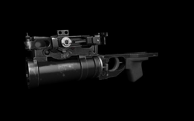 Gp Weapon 3D model GP-25 grenade launcher VR / AR / low-poly | CGTrader