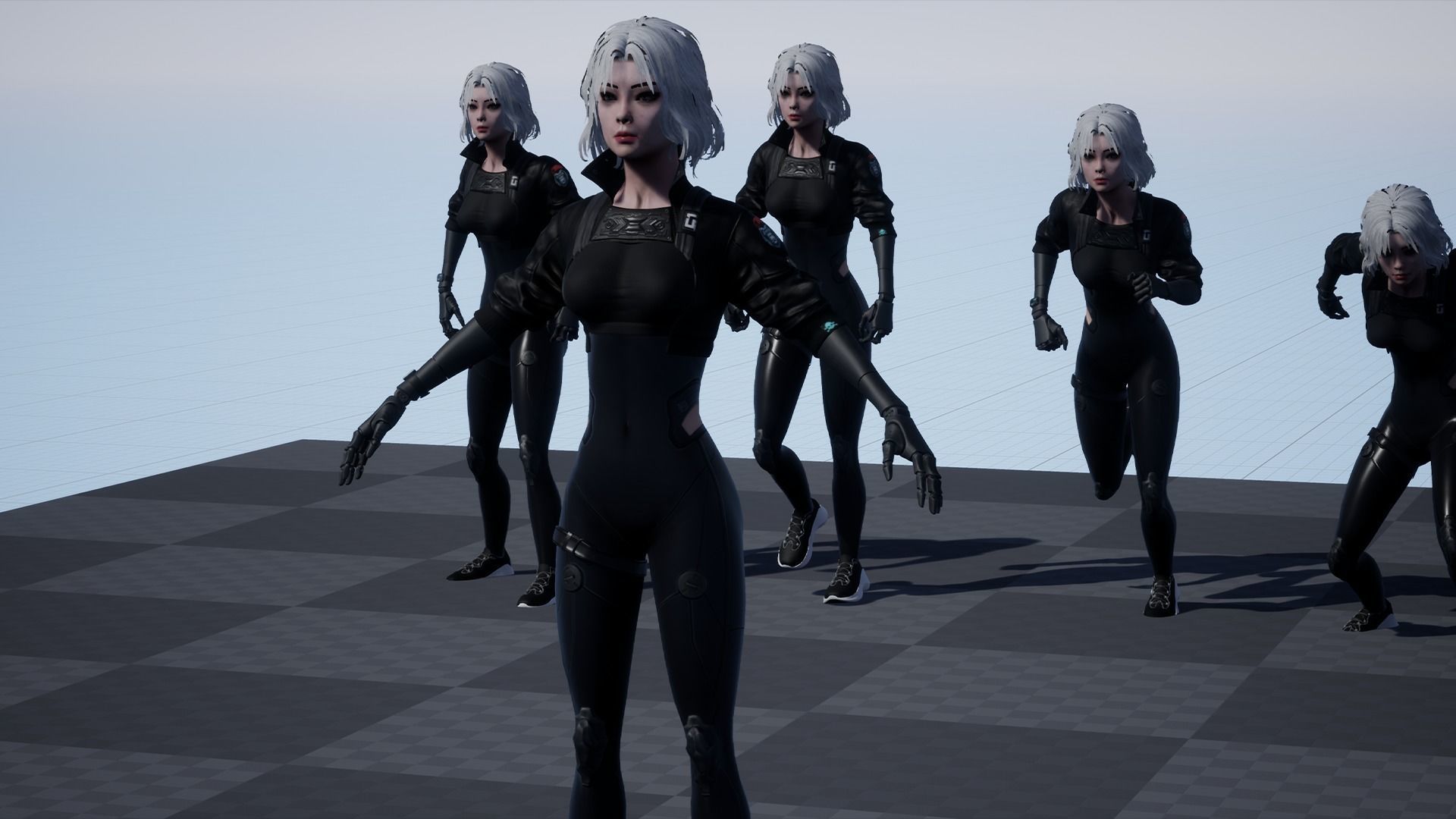 3D model Cyberpunk Girl 3 - Game - Ready VR / AR / low-poly | CGTrader
