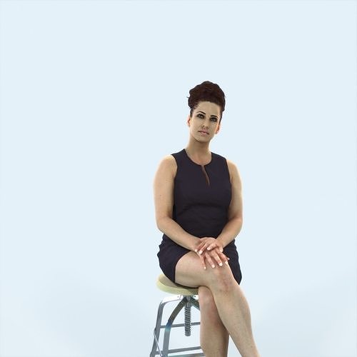 3D model Yearn 14I Listening Sitting Event Elegant Woman VR / AR / low ...
