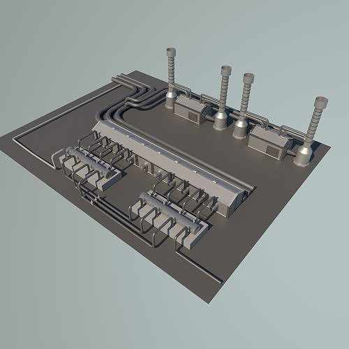 3D model factory VR / AR / low-poly | CGTrader