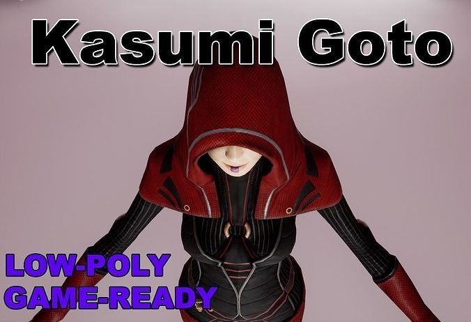 3D model Kasumi Goto from Mass Effect 2 3 3D Fully Rigged and Optimized