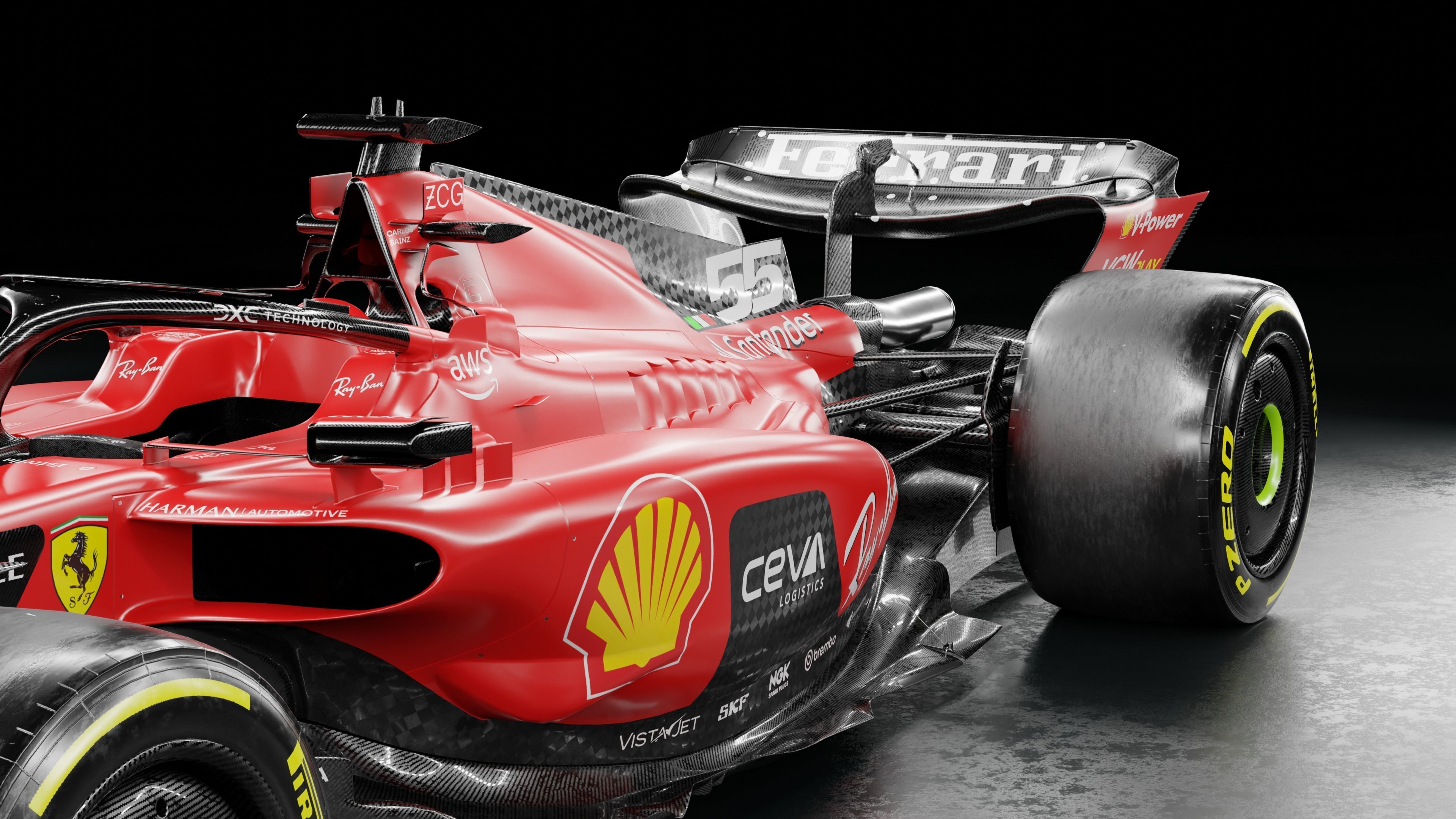 3D Model F1 2023 Ferrari SF 23 VR AR Low poly CGTrader
