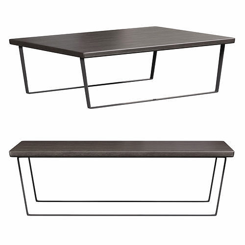 rectangular nesting coffee tables 3D model CGTrader