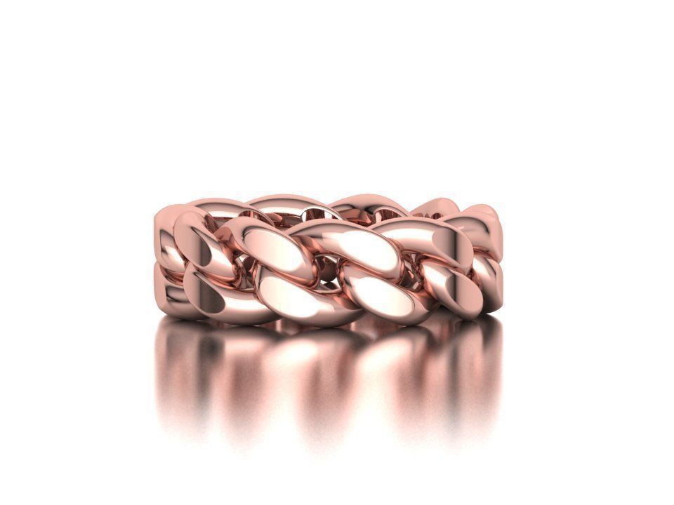 Heavy Cuban Chain Rings 3mm thick 5us 6us 7us 8us sizes 3D model 3D ...