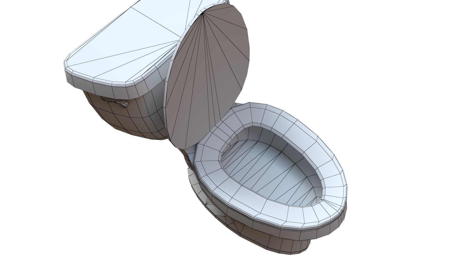 3D model Ceramic Porcelain Toilet VR / AR / lowpoly CGTrader