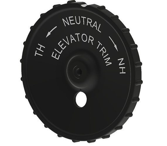 Elevator Trim Wheel P51D 10252504 3D model 3D printable CGTrader
