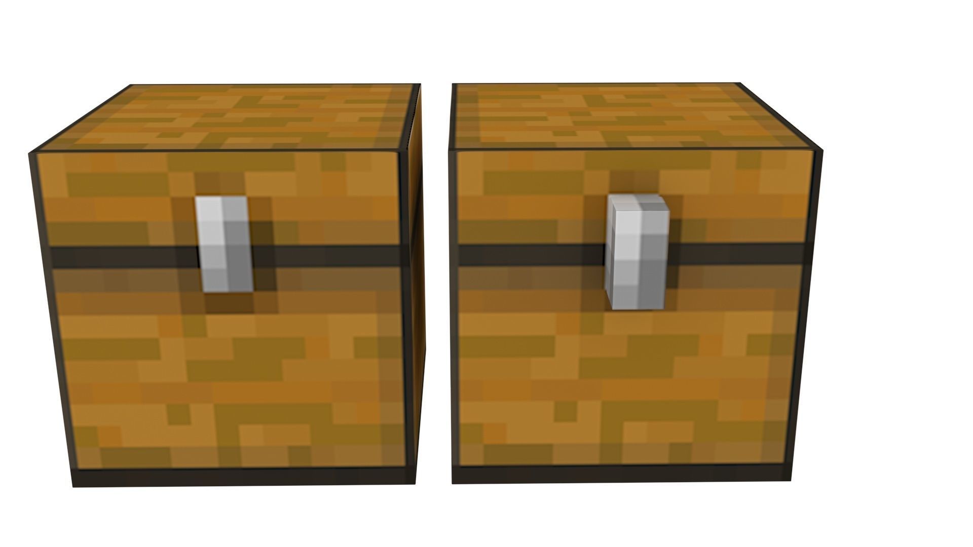 3D model Minecraft Chests VR / AR / lowpoly CGTrader