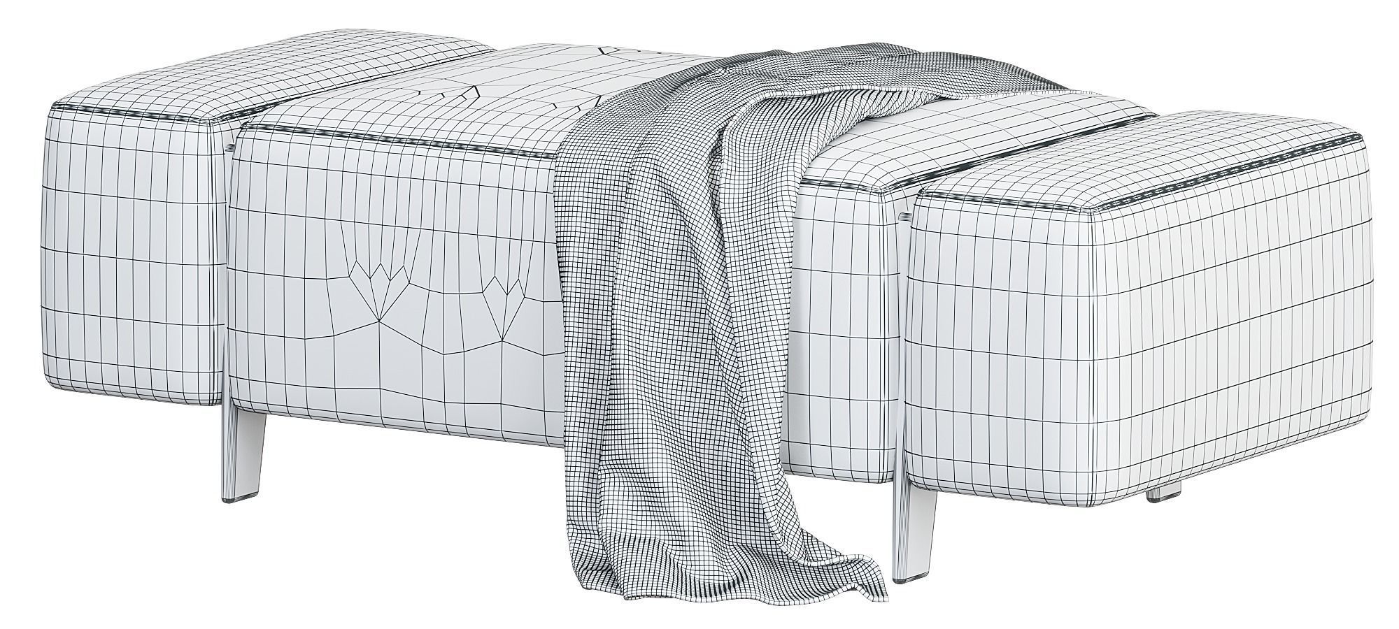 BOX WOOD Bench By Inno design 3D model CGTrader