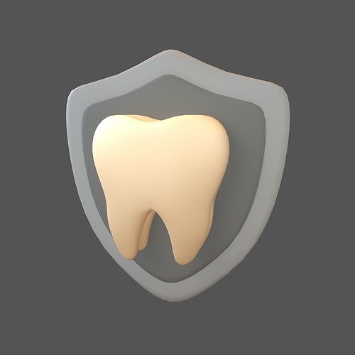3D model Protect Tooth Emoji v1 005 VR / AR / low-poly | CGTrader