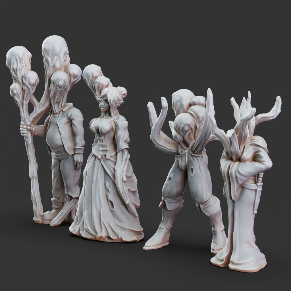 Corrupted Townsfolk - 3D Printable TTRPG - PRESUPPORTED - 32mm 3D model ...