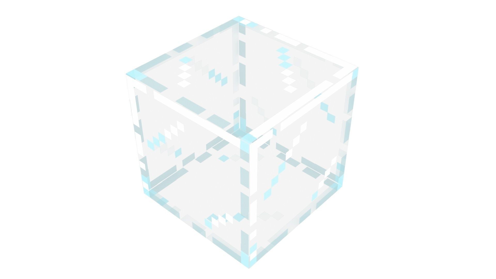 3D model Minecraft Glass Block VR / AR / lowpoly CGTrader