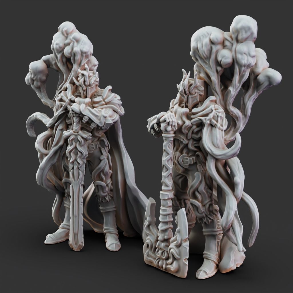 Twin Guard - 3D Printable TTRPG - PRESUPPORTED - 32mm Scale 3D model 3D ...