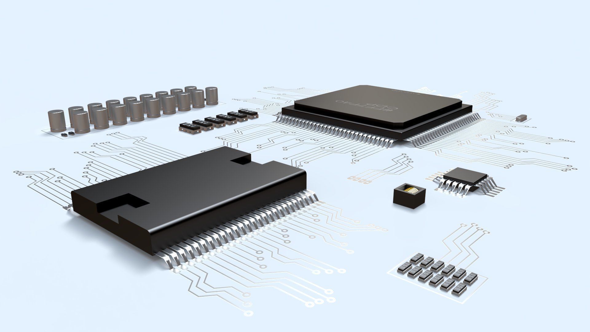 3D model Motherboard Chips and Components VR / AR / low-poly | CGTrader