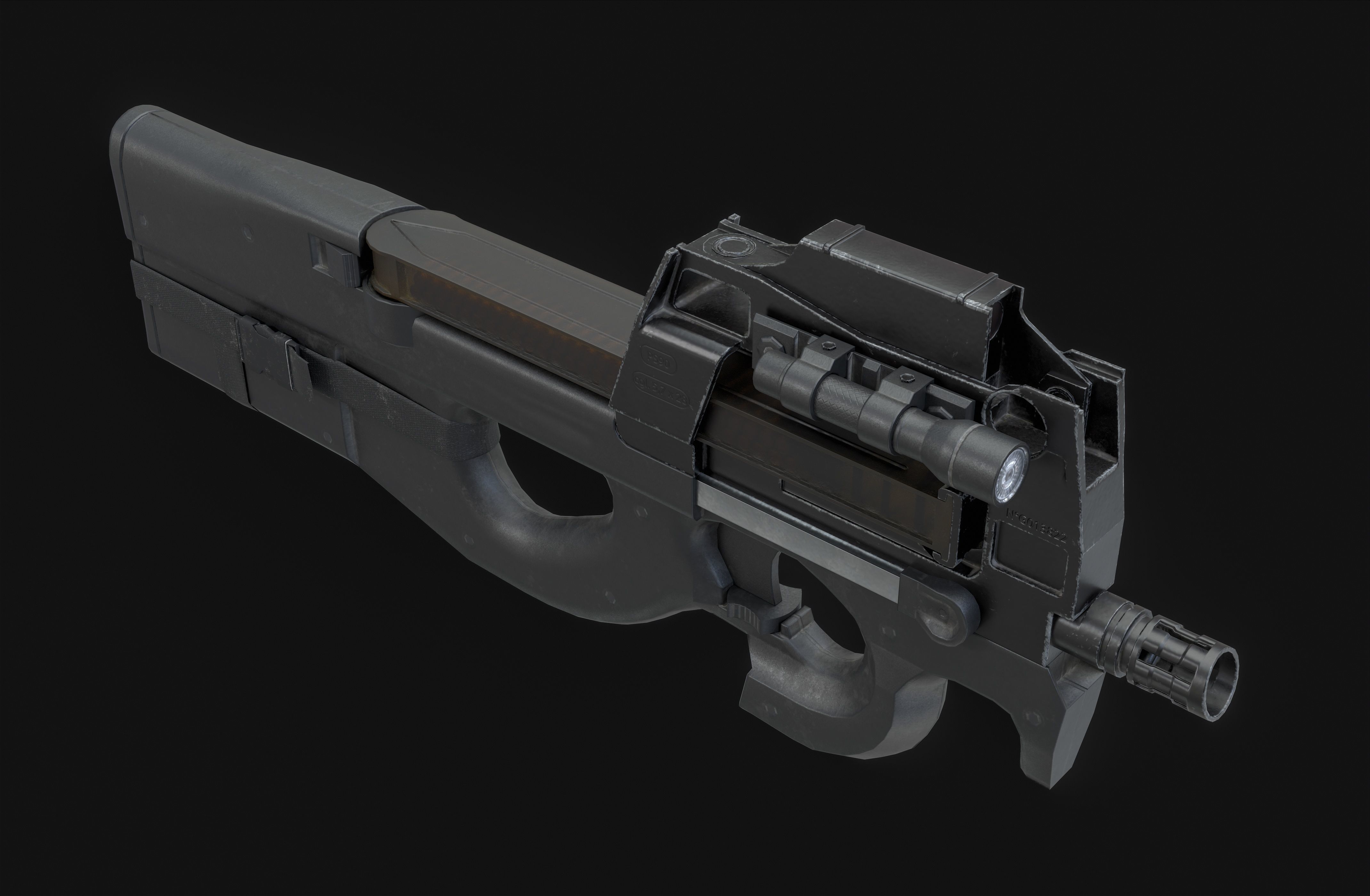 3D model FN P90 Submachine Gun VR / AR / low-poly | CGTrader