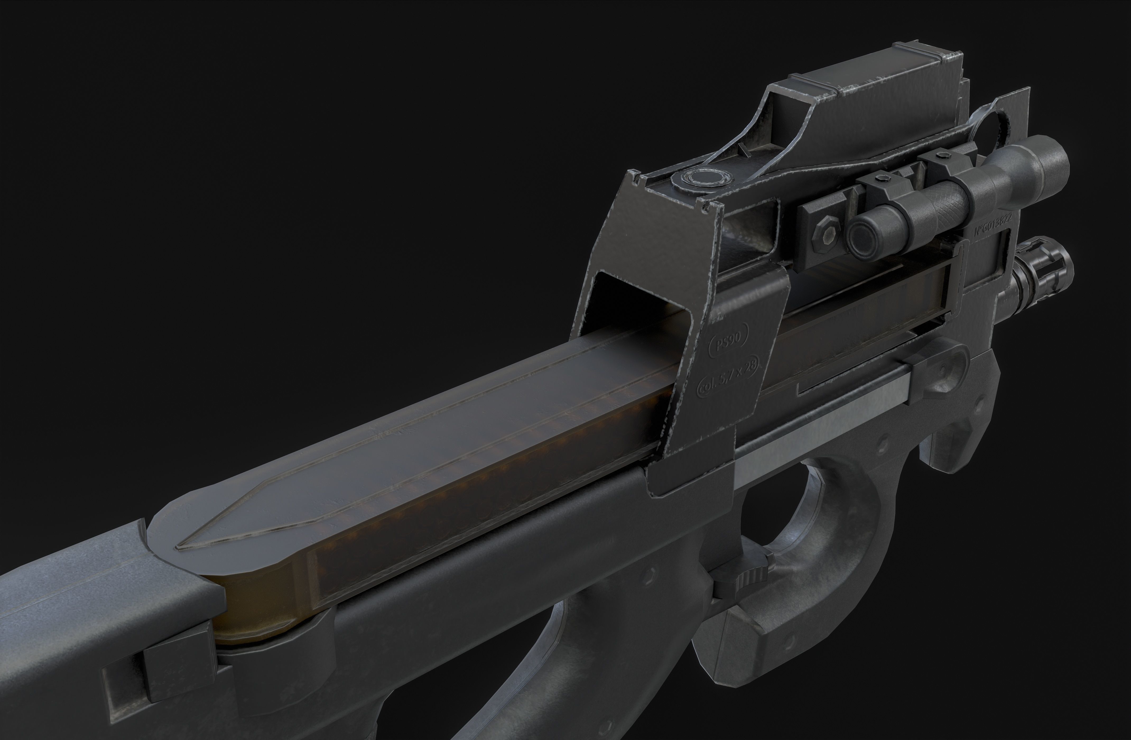 3D model FN P90 Submachine Gun VR / AR / low-poly | CGTrader