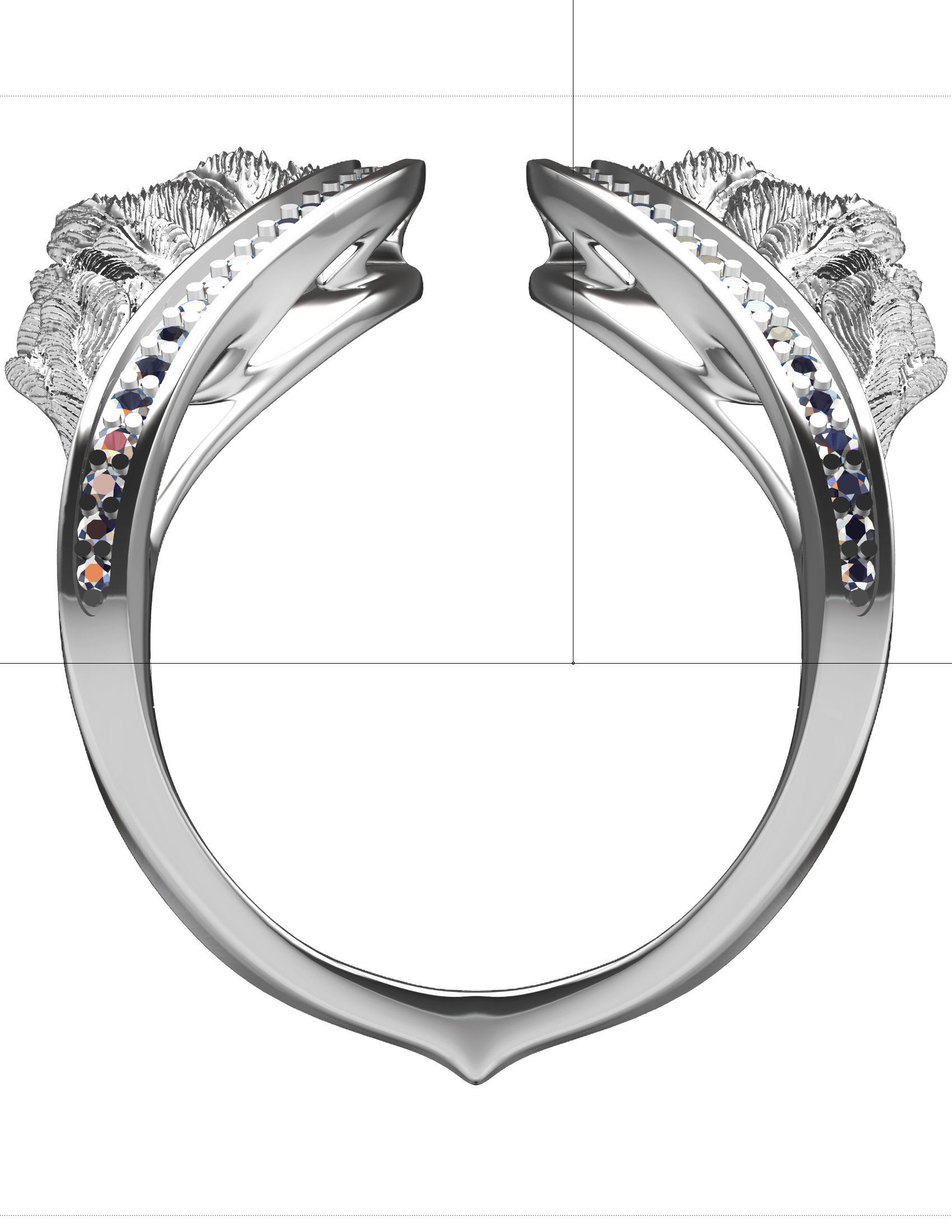 Fashion angel wings Ring 3D model 3D printable CGTrader