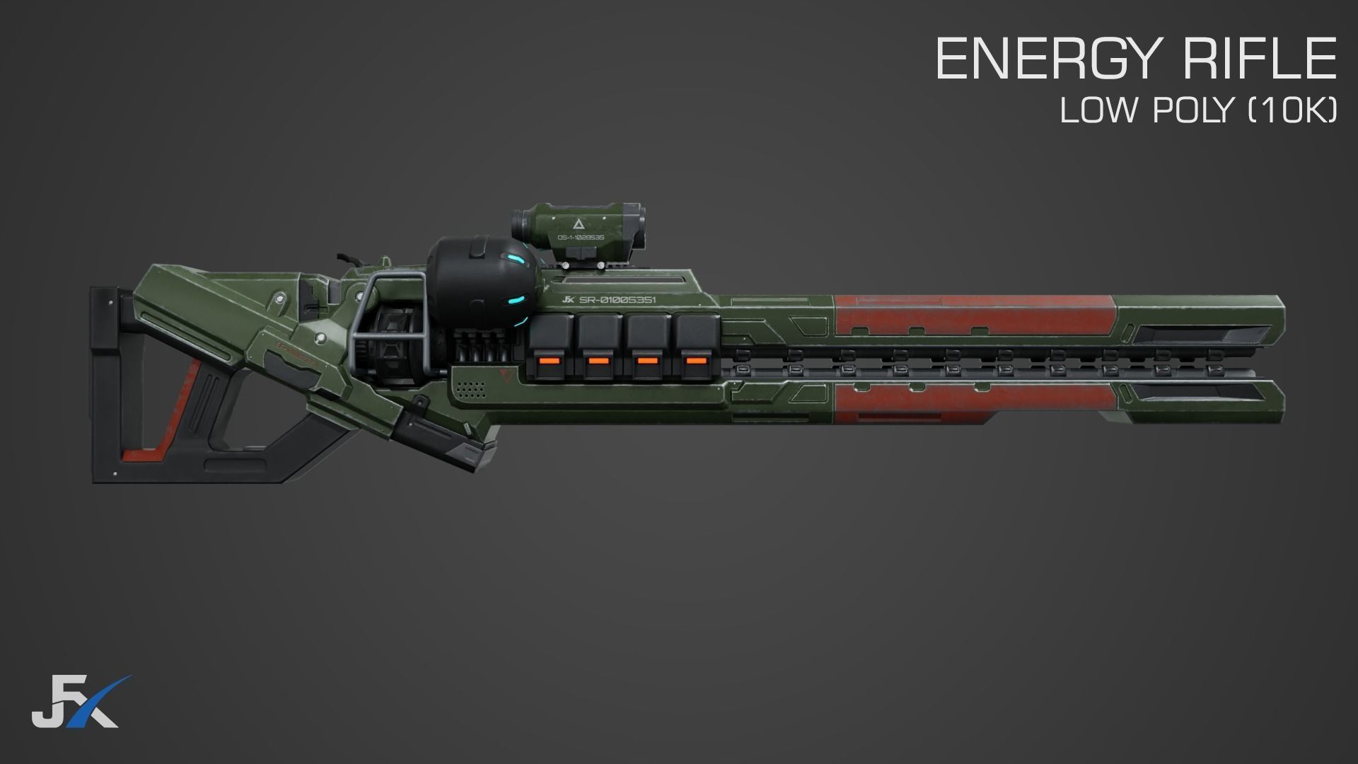 3D model PBR-Energy rifle VR / AR / low-poly | CGTrader