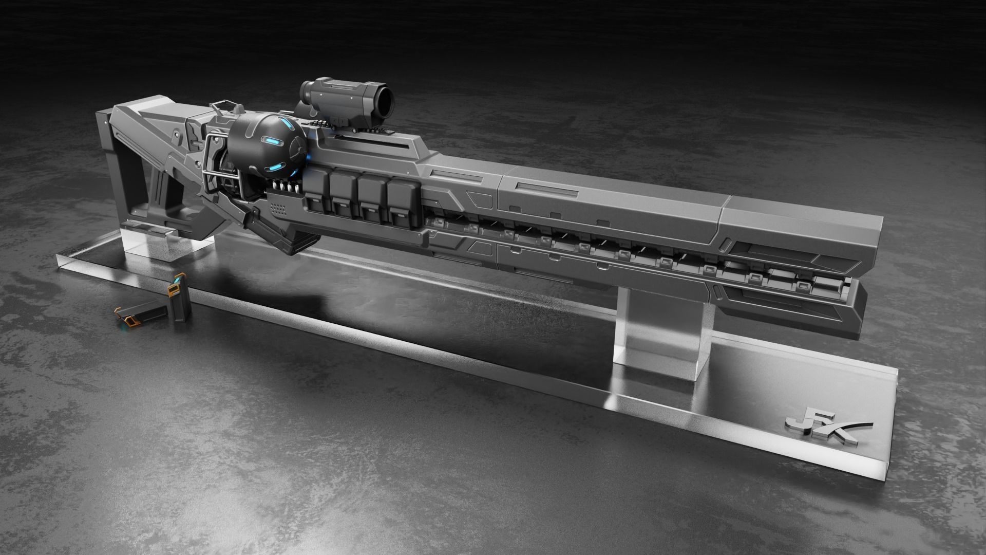 3D model PBR-Energy rifle VR / AR / low-poly | CGTrader