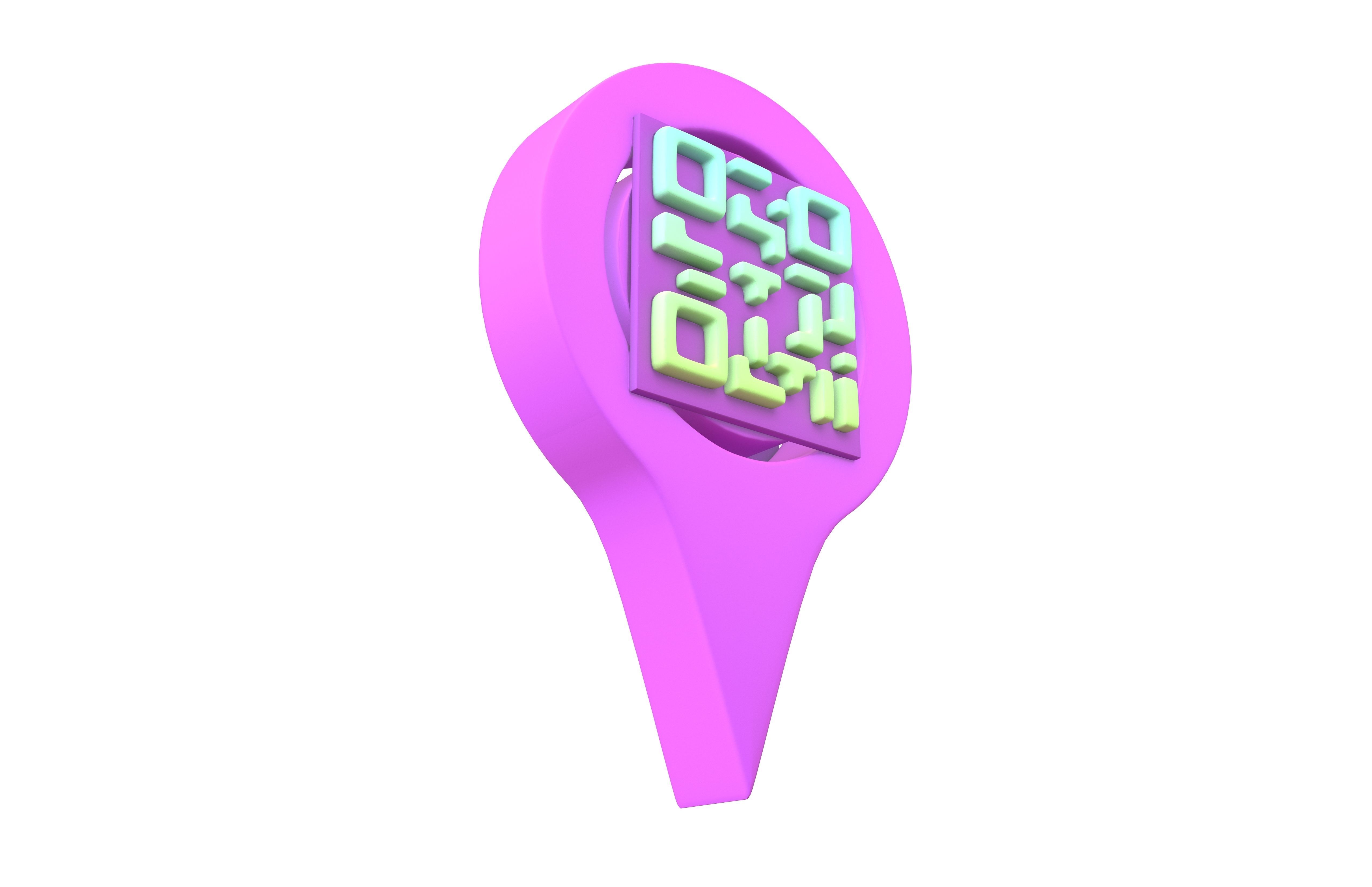 3D model Qr Code Location Tag Icon v1 023 VR / AR / low-poly | CGTrader