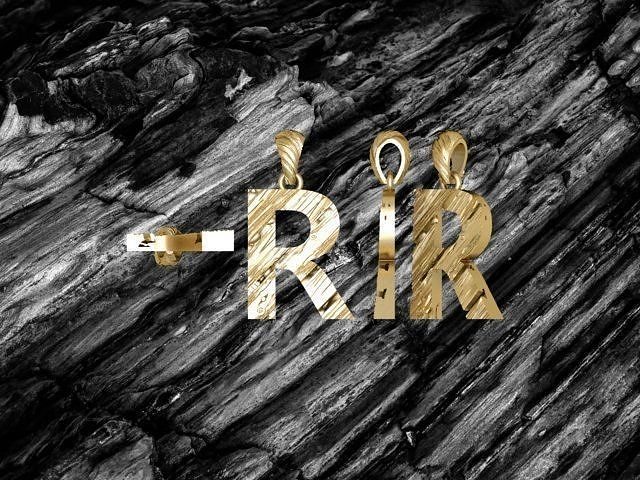 Prop File Picture Letter R R Letter Alphabet Wooden Texture Pendant 3D Print Model 3D model 3D ...