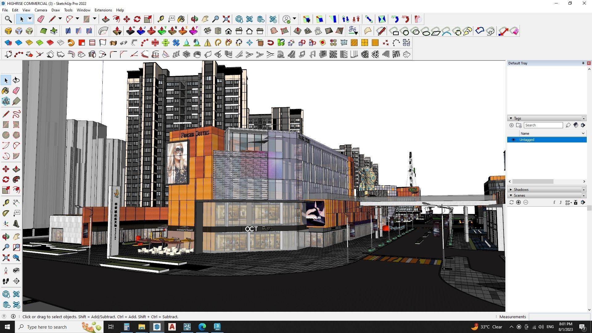Commercial building down town 3d model 3D model | CGTrader