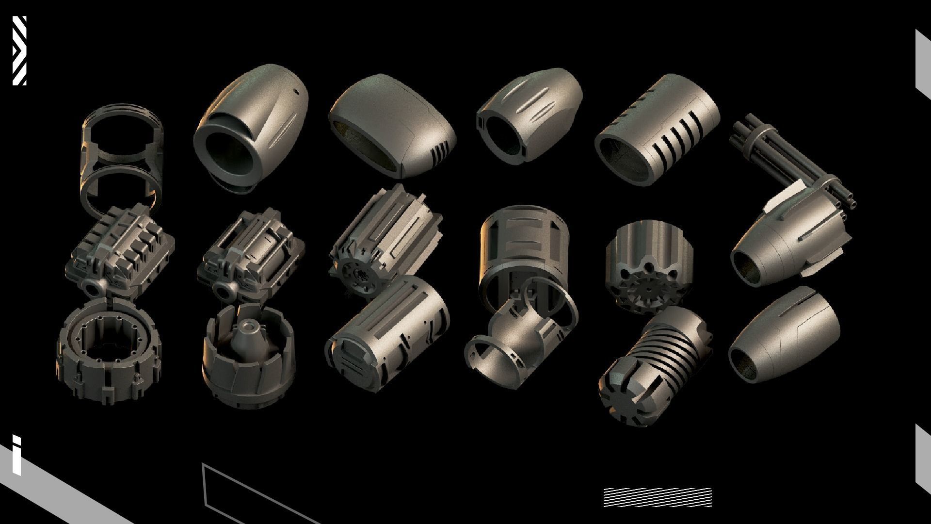 200 Detail Hard Surface Kitbash vol4 3D model | CGTrader