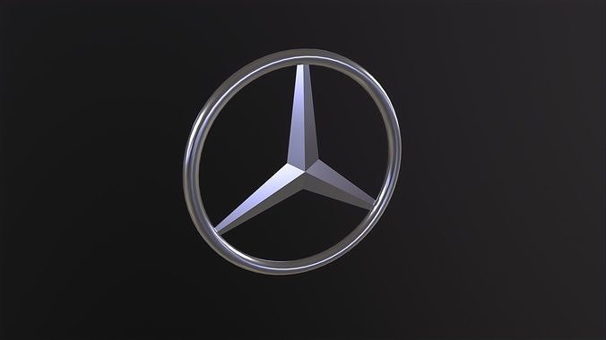 3D model Mercedes Benz Logo 3D Model VR / AR / low-poly | CGTrader