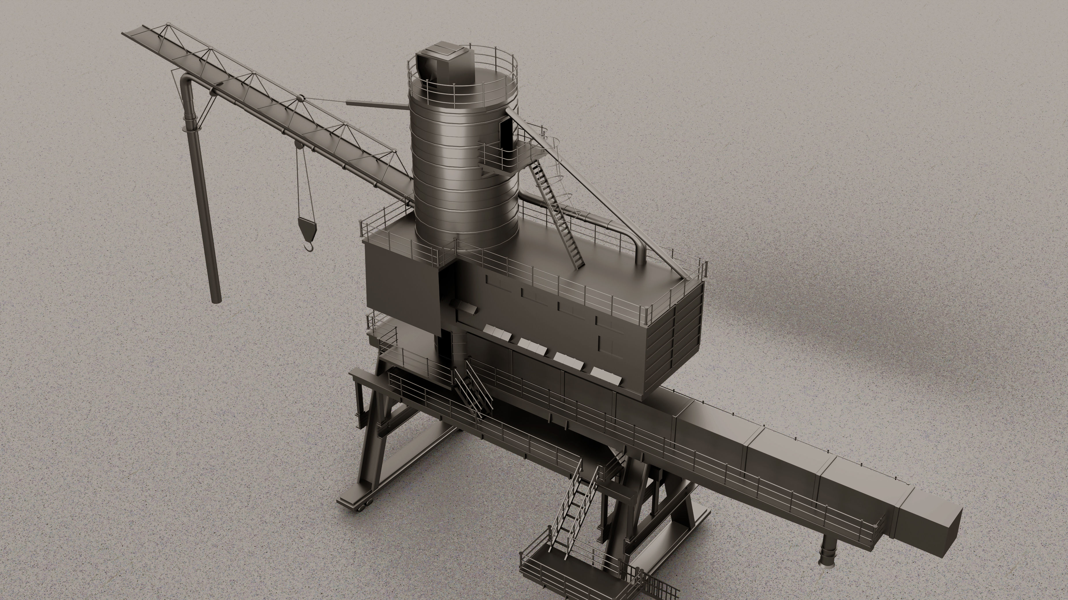 Port Grain Machine 3D model | CGTrader