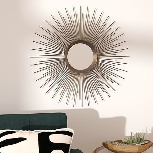 Sunburst Metal Wall Mirror 3D model CGTrader