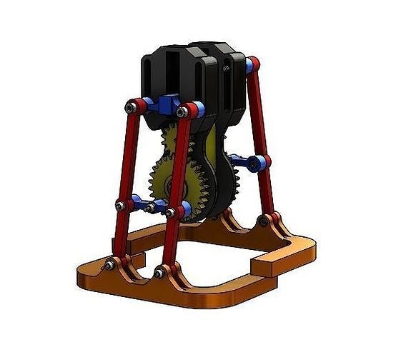Walking Crank Mechanism 3D model 3D printable | CGTrader
