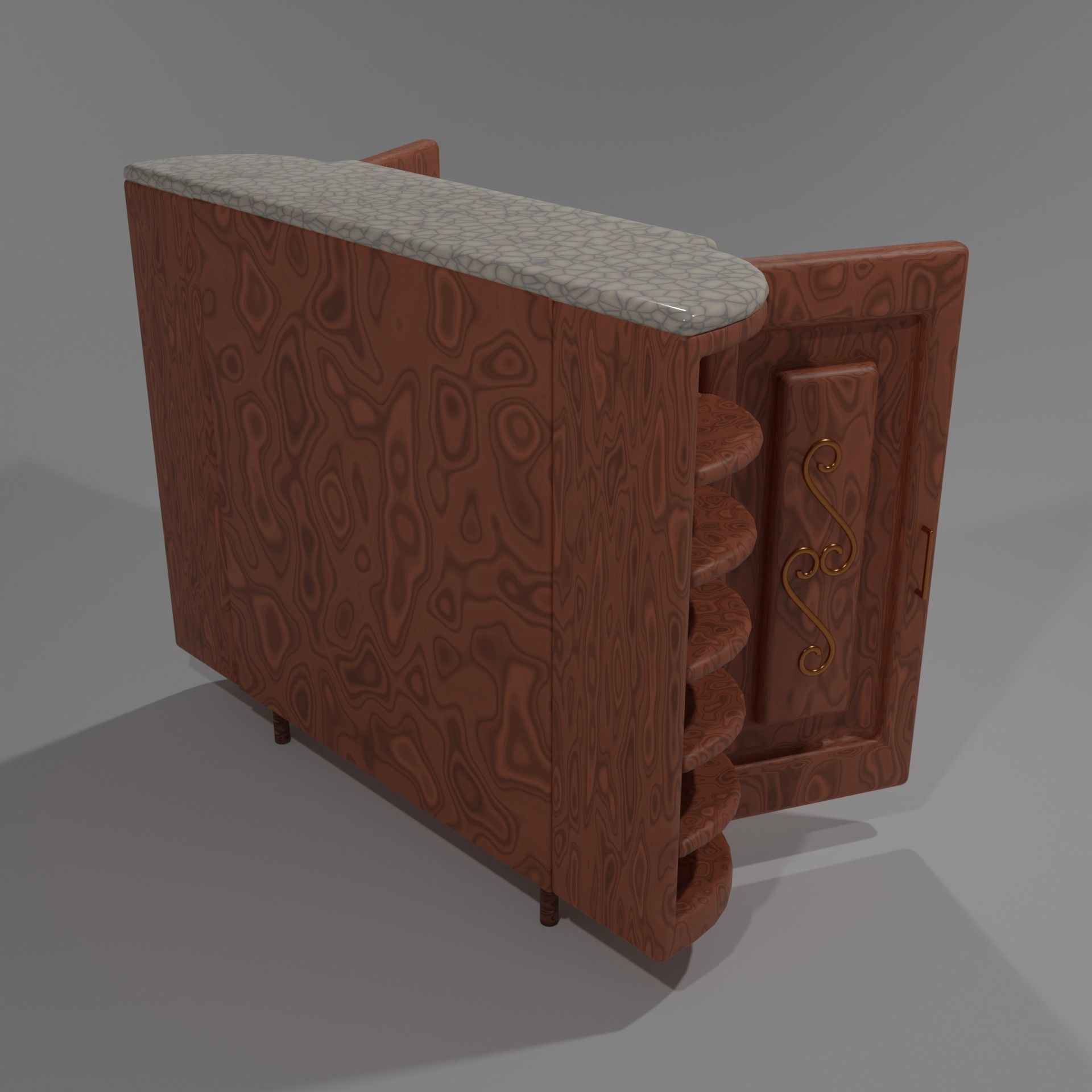 3D model Vintage Closet - LOW POLY 3D MODEL - INTERIOR - MATERIALS IN ...