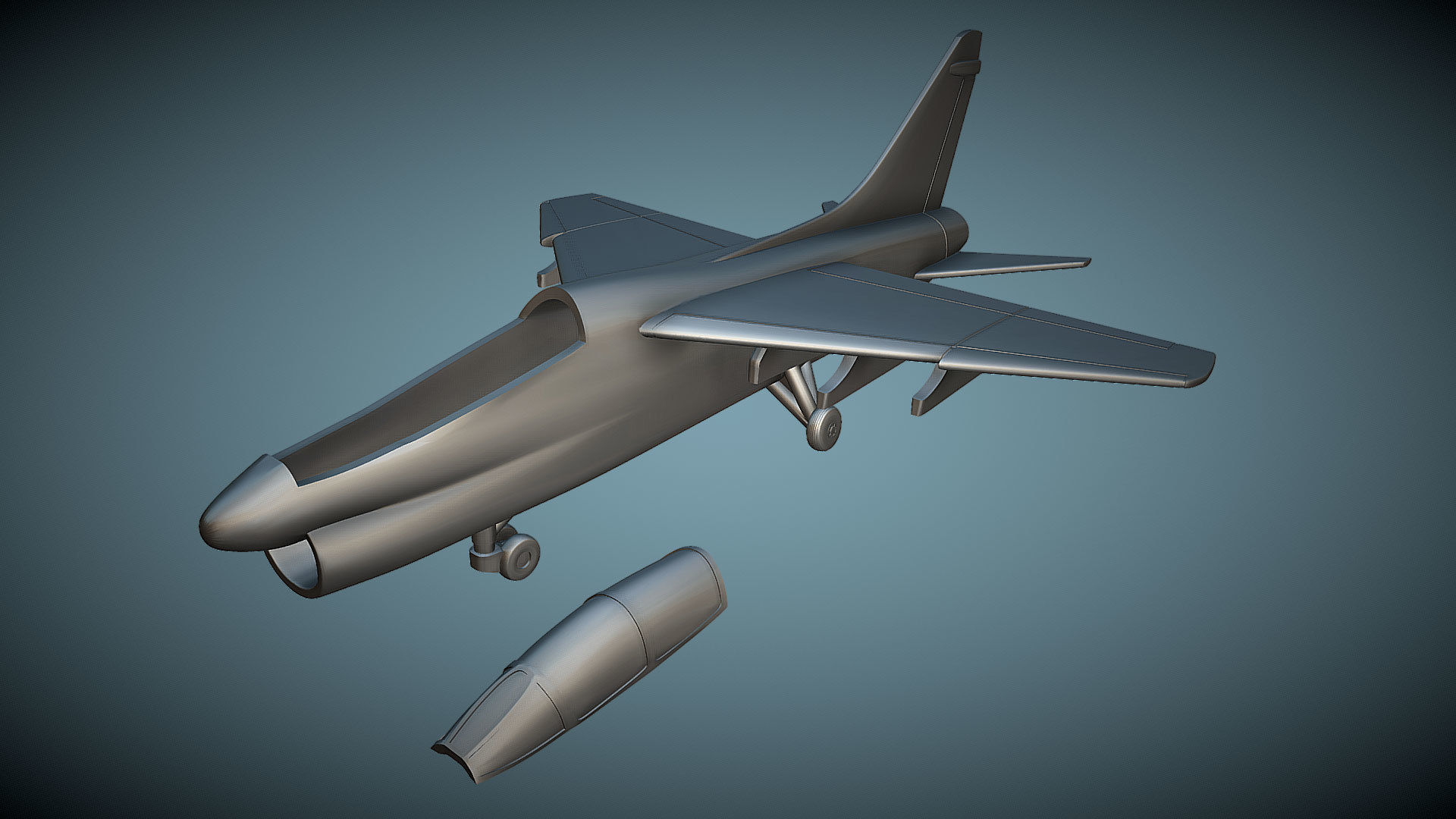 Vought LTV TA-7C Corsair II - 3D Printable Model 3D model 3D printable ...