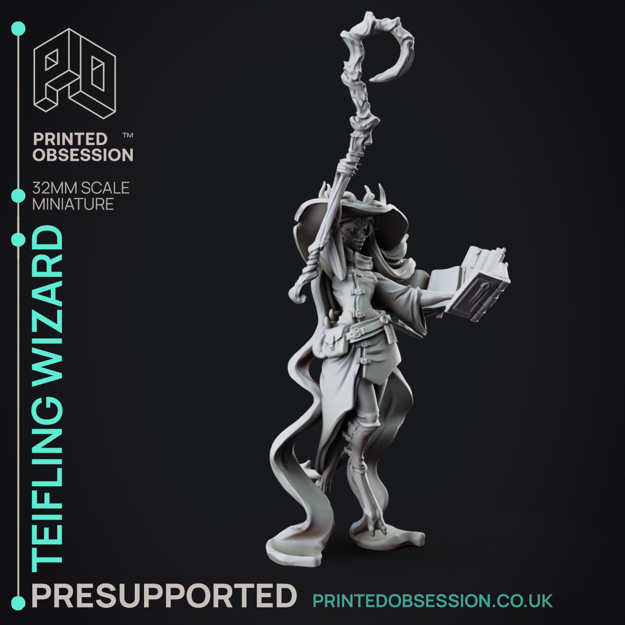 High Mage - 3D Printable TTRPG - PRESUPPORTED - 32mm Scale 3D model 3D ...