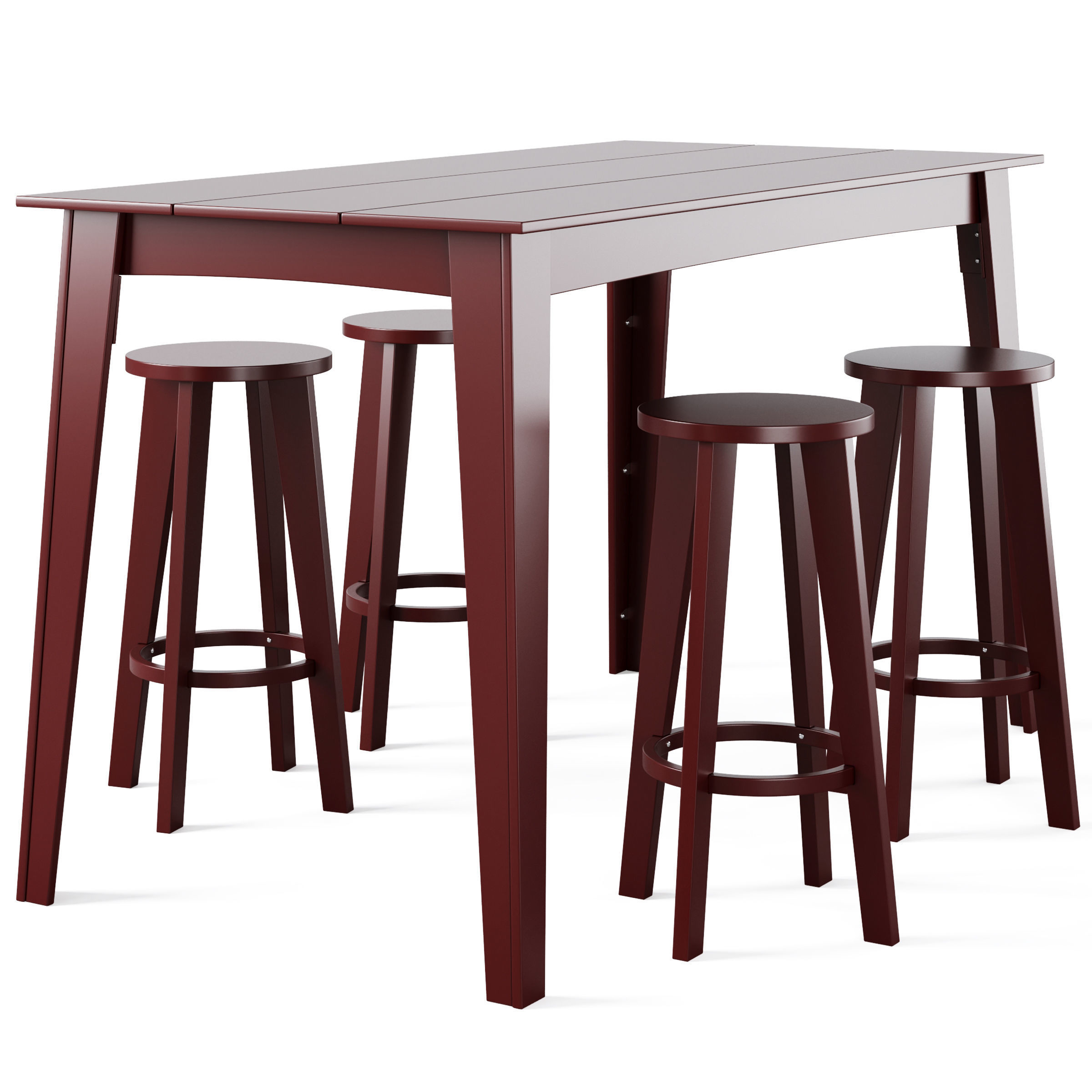 Alfresco Bar Table and Norm Bar Stool by Loll designs 3D model CGTrader