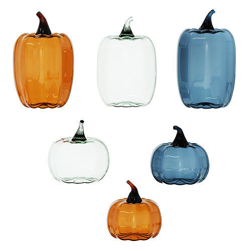 Glass Pumpkins 3D model CGTrader