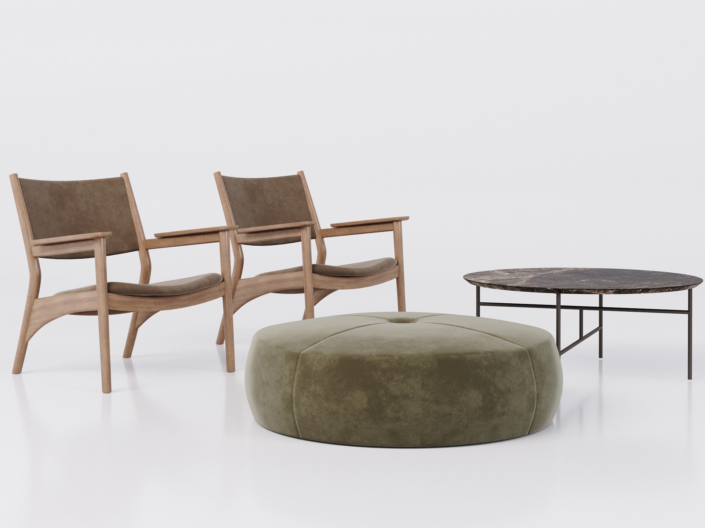 Contemporary living room furniture set 3D model | CGTrader