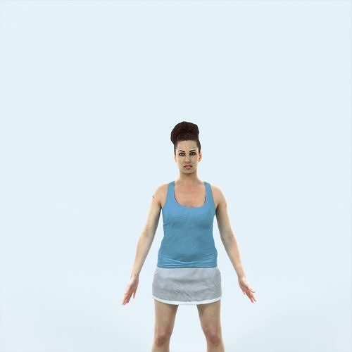 3D model Yearn 01G Animated Rigged Sports Woman VR / AR / low-poly ...