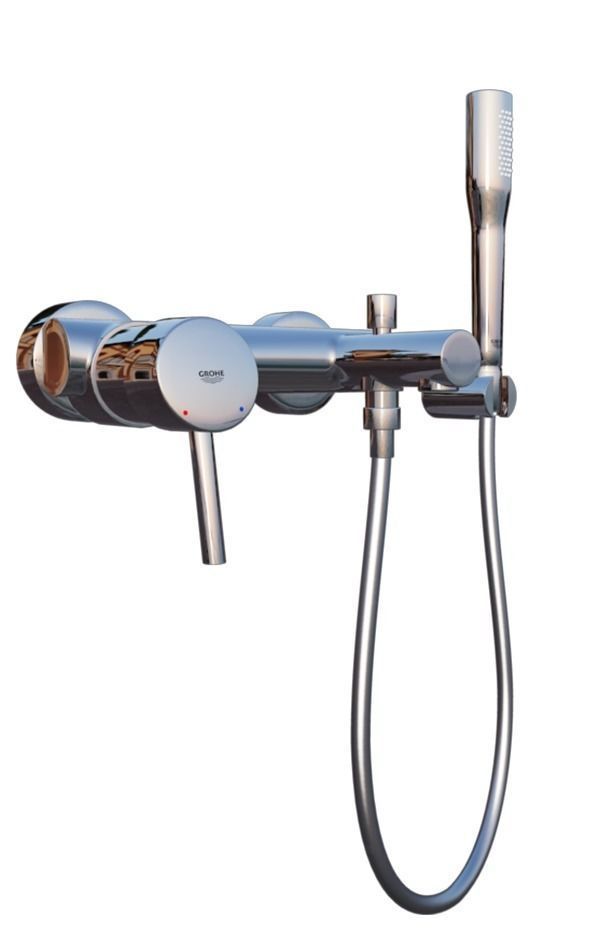 3D model Grohe Product-CONCETTO BATH TAP WITH MATCHING HAND SHOWER VR ...