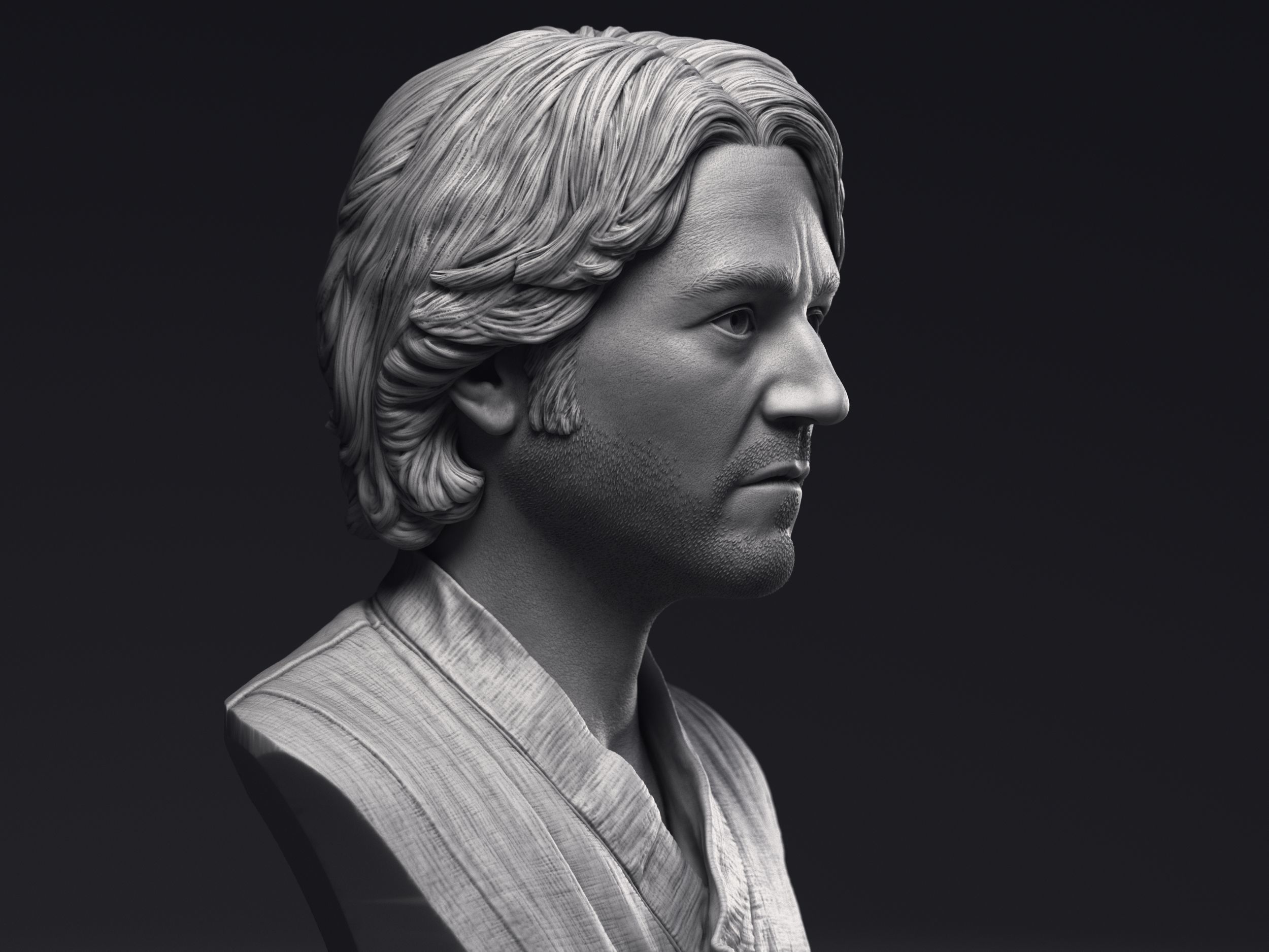 Diego Luna as Cassian Andor Bust Printable 3D Model 3D model 3D ...