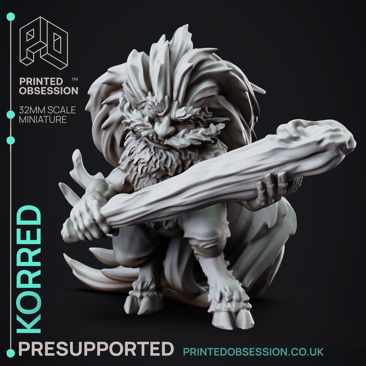 Korred - 3D Printable TTRPG - PRESUPPORTED - 32mm Scale 3D model 3D ...