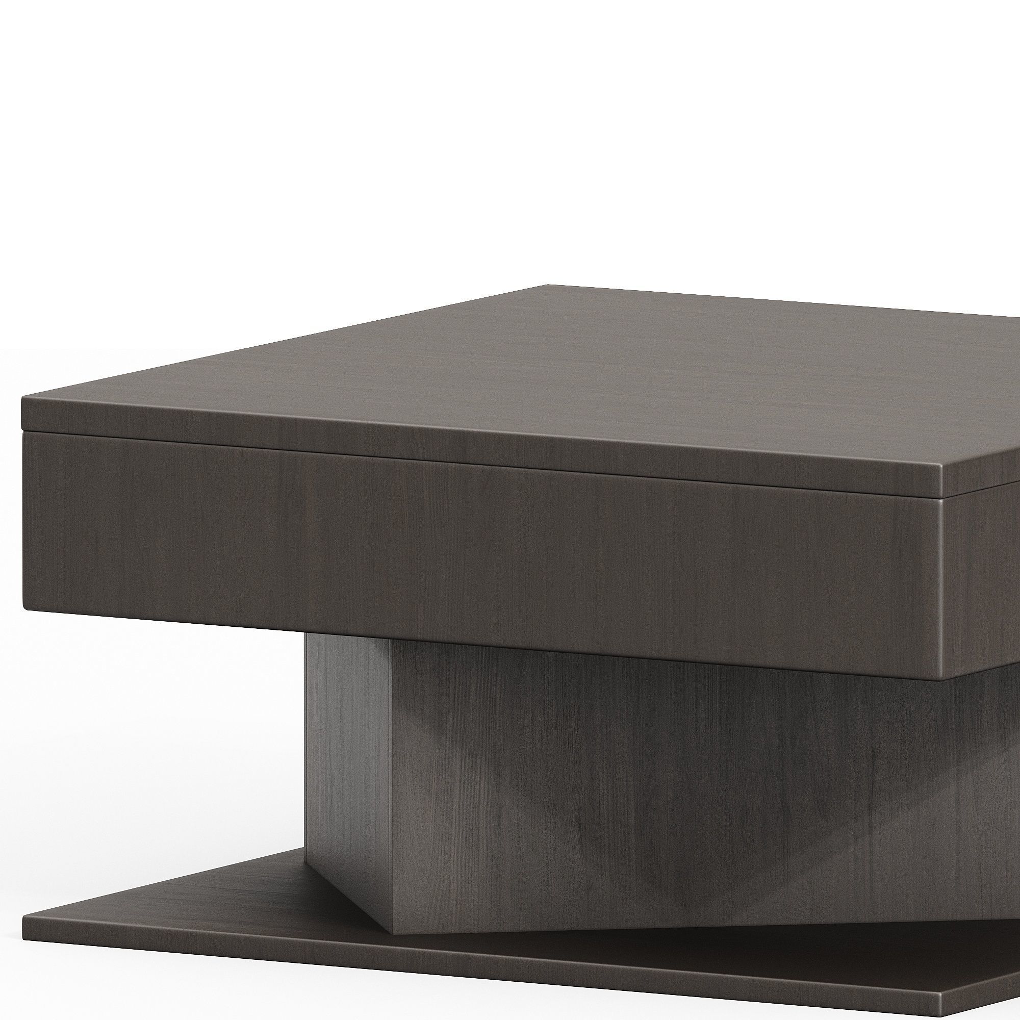 Iconie Solid Wood Pedestal Coffee Table 3D model CGTrader